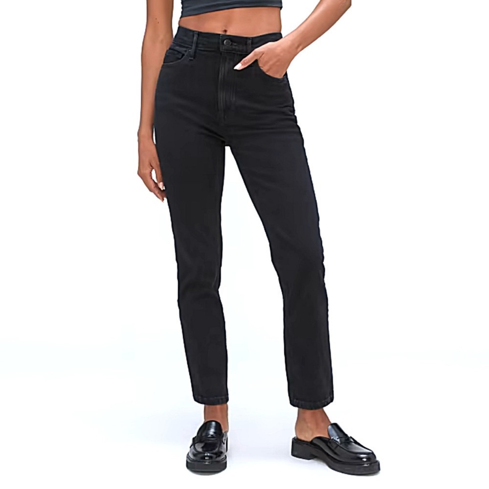Everlane NWT The Original Cheeky Jean Black High Rise Straight Fit sz 27 regular